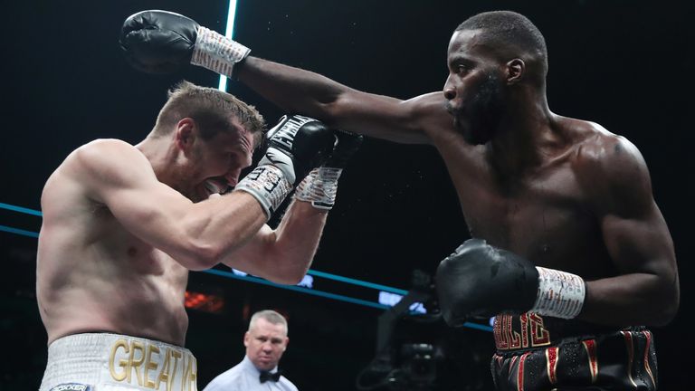 BEN SHALOM...S BOXXER FIGHT NIGHT.25/03/23 AO ARENA.PIC LAWRENCE LUSTIG/BOXXER.(PICS FREE FOR EDITORIAL USE ONLY).WBO WORLD CRUISERWEIGHT CHAMPIONSHIP.LAWRENCE OKOLIE v DAVID LIGHT