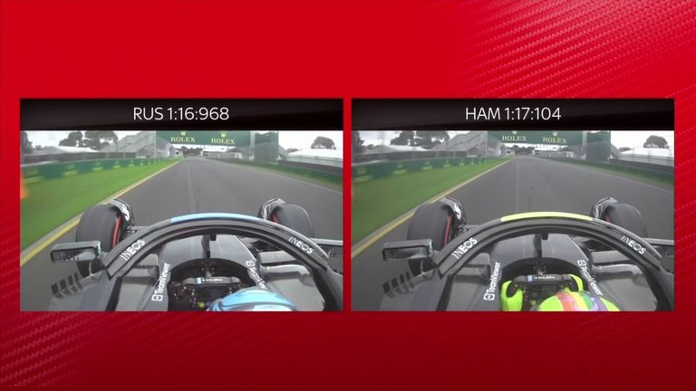 Karun Chandhok takes a look at George Russell and Lewis Hamilton's qualifying laps as the Mercedes teammate qualify second and third in Melbourne.