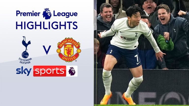 Highlights of Tottenham against Manchester United in the Premier League.