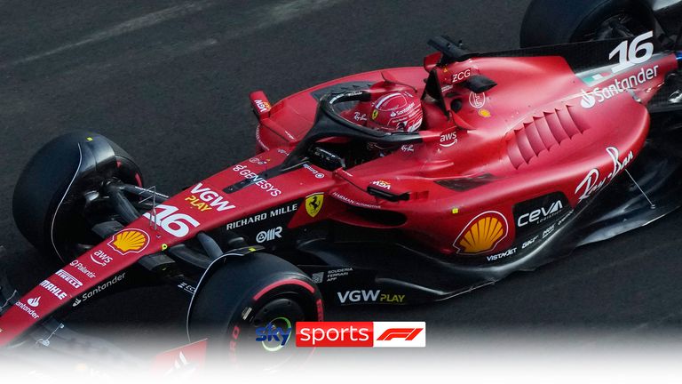 Ferrari's Charles Leclerc edges out Red Bull rival Max Verstappen to claim pole position for the third straight time in Baku