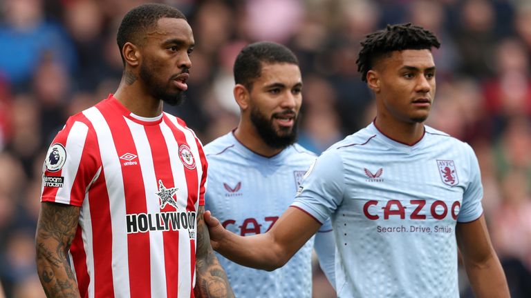 Brentford&#39;s Ivan Toney and Aston Villa&#39;s Ollie Watkins 