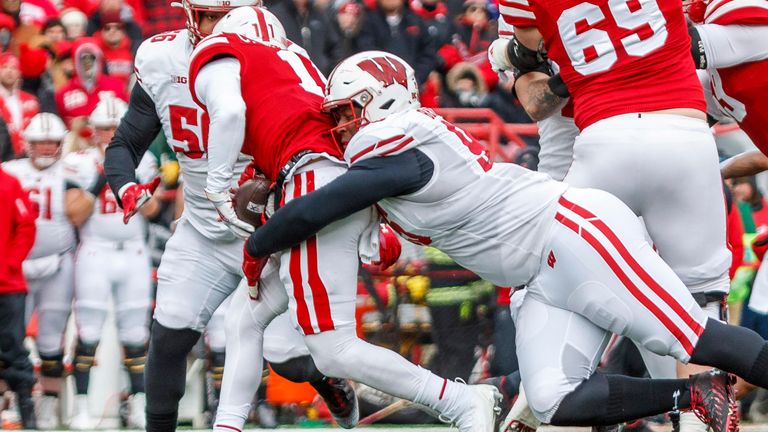 Benton sacks Nebraska quarterback Casey Thompson 