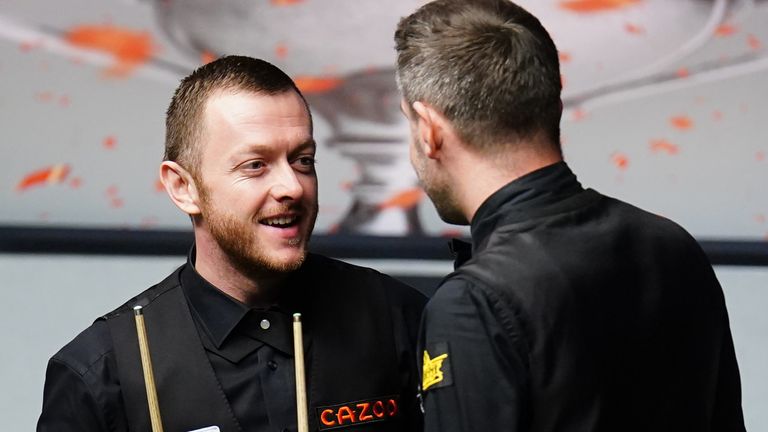 Selby (right) faces a quick turnaround before his final against Luca Brecel