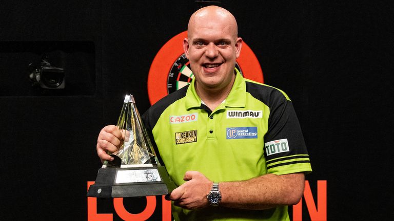 Michael van Gerwen secured his seventh Premier League title after defeating Gerwyn Price in the final in London last year