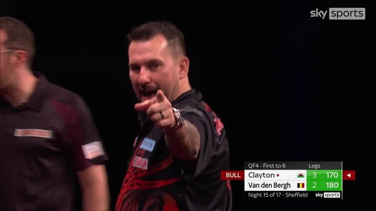 Jonny Clayton took out this brilliant 170 during his victory against Dimitri Van den Bergh