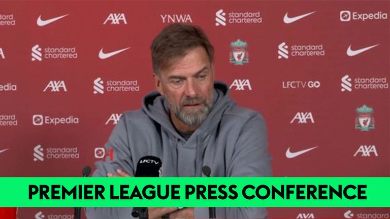 Jurgen Klopp speaks to the media