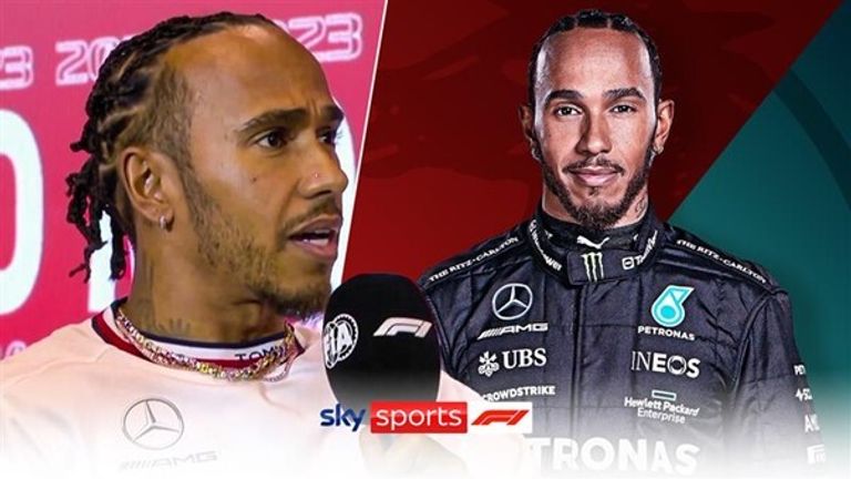 Lewis Hamilton insists he's happy at Mercedes and downplayed reports of a possible move to Ferrari.