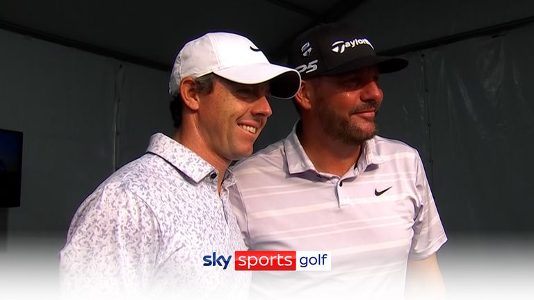 Block ended his dream week at the PGA Championship at Oak Hill by getting a picture with his playing partner McIlroy