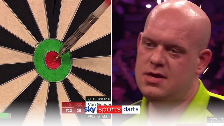 Smith ended Michael van Gerwen's hopes in Sheffield with this sensational 130 checkout on the bullseye