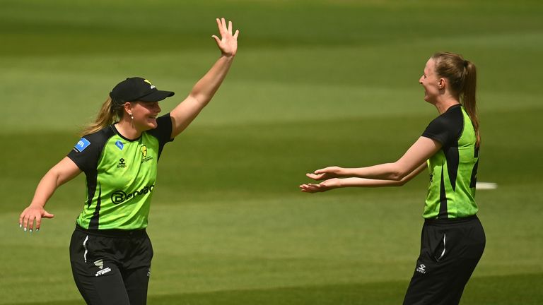 Danielle Gibson (left) and Lauren Filer (right) of Western Storm