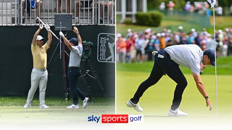 Rory McIlroy made an incredible hole-in-one at the par-three eighth during the opening round of the Travelers Championship