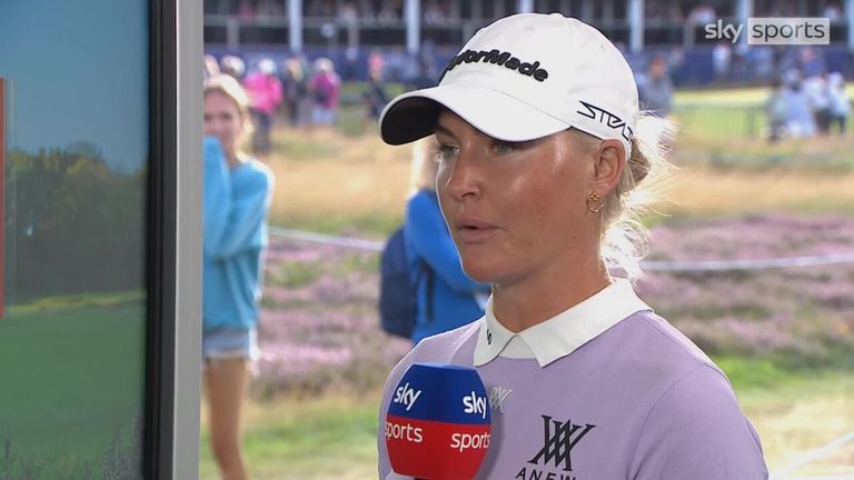 Charley Hull analysed her performance at Round two of The AIG Women's Open as she looks to win it.