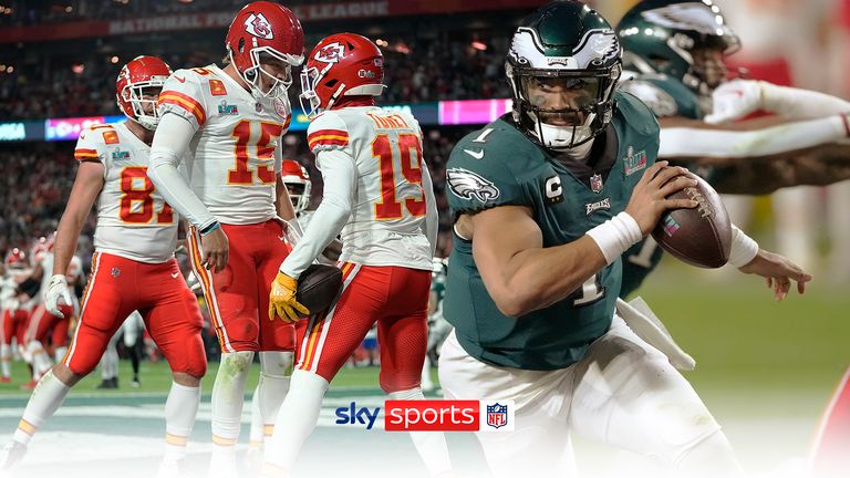 Highlights of the Kansas City Chiefs against the Philadelphia Eagles in Super Bowl LVII