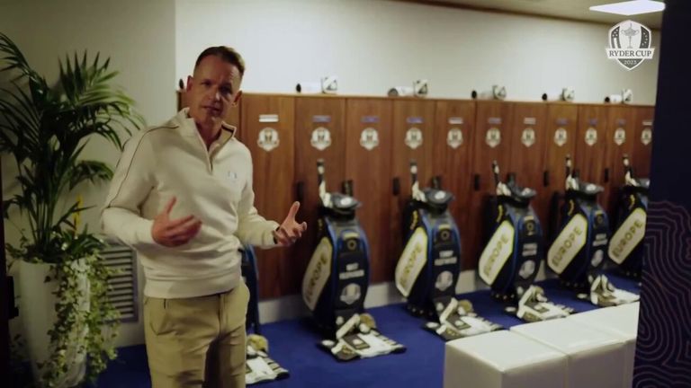 Team Europe Ryder Cup captain Luke Donald gives us a behind the scenes look at their team space at the Marco Simone Golf course