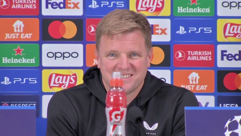 CHAMPIONS LEAGUE EDDIE HOWE AHEAD OF MILAN MATCH 18-09-23