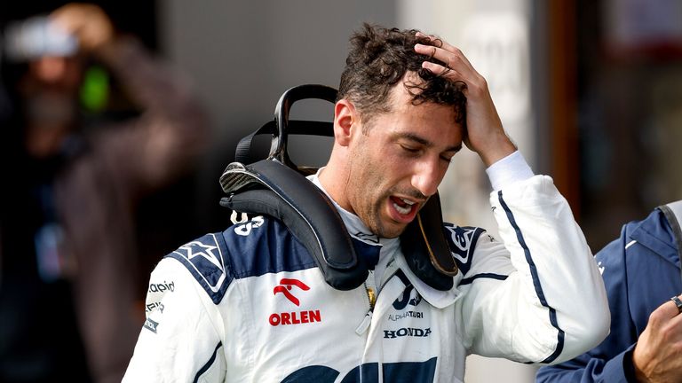 Alpha Tauri's chief race engineer Jonathan Eddolls says Daniel Ricciardo's recovery is going well and there's no rush on his return.