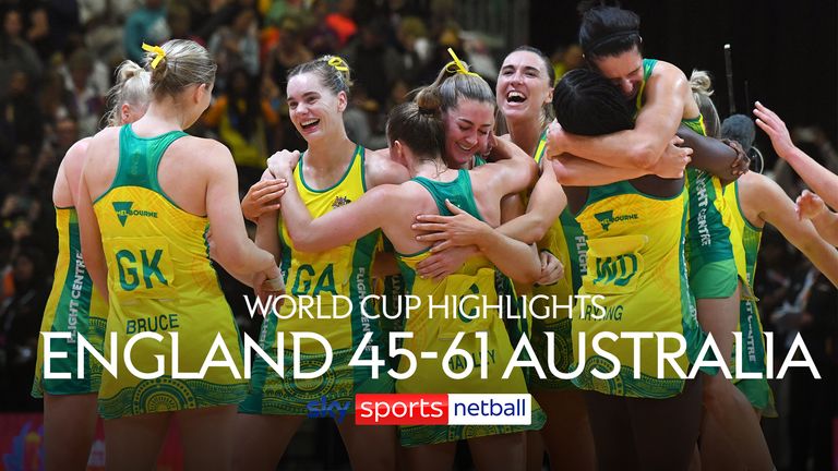 Watch as Australia beat England in the Netball World Cup final in South Africa