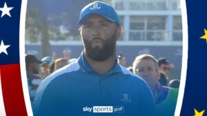 Read more about the article Jon Rahm almost holes tee shot! | Hits the pin on par three seventh | Video | Watch TV Show