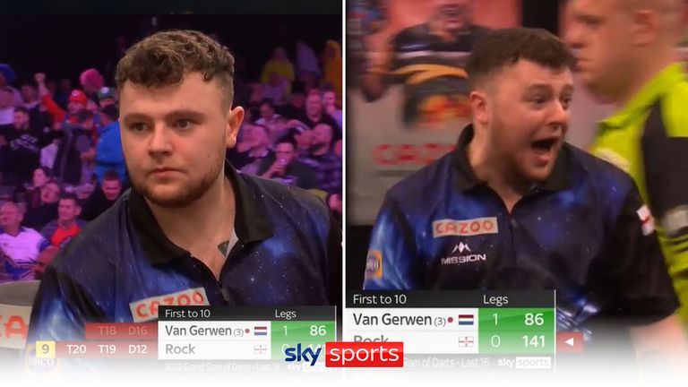 Josh Rock stunned Michael van Gerwen with a nine-darter at last year's Grand Slam of Darts before Van Gerwen went on to win a classic