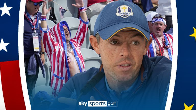 Rory McIlroy says he has no issues with fans heckling players at the Ryder Cup, describing it as 'part of' the tournament.