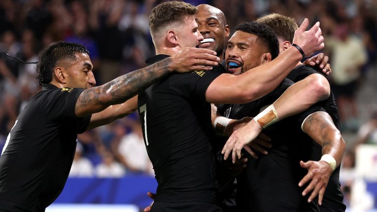 The All Blacks scored 14 tries in a demolition of Italy in Rugby World Cup Pool A