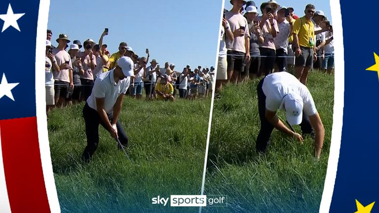 Tennis star Novak Djokovic had a hole to forget on the 15th during the Ryder Cup All Star Match in Rome as he found thick rough and then the crowd at Marco Simone Golf and Country Club