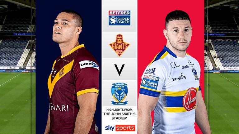 Highlights from the Betfred Super League clash between Huddersfield Giants and Warrington Wolves