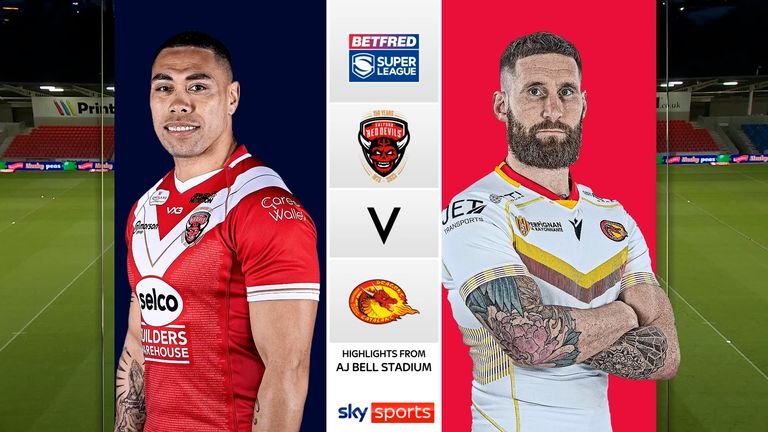 Highlights from the Betfred Super League clash between Salford Red Devils and Catalans Dragons