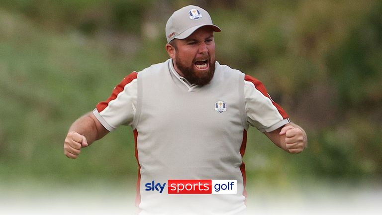 Relive the moment Shane Lowry holed a dramatic putt to clinch a point for Europe during the 2021 contest at Whistling Straits