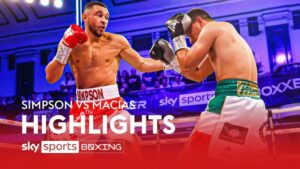 Read more about the article Highlights: Simpson beats Macias on points