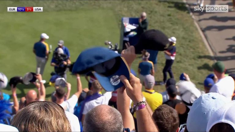 European fans at the Ryder Cup continued to taunt Patrick Cantlay by waving caps in his direction and booing him on the first tee at Marco Simone Golf and Country Club in Rome