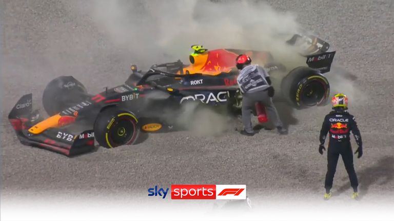 Max Verstappen is crowned world champion after Red Bull teammate Sergio Perez crashes out of the Sprint