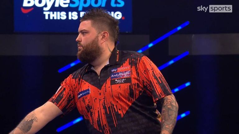 Michael Smith sent out a statement of intent, taking out 124 in the opening leg of his contest versus Callan Rydz