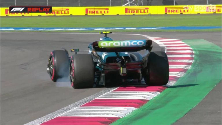 There was chaos as Alonso spun at the end of Q1 at the Mexico City GP