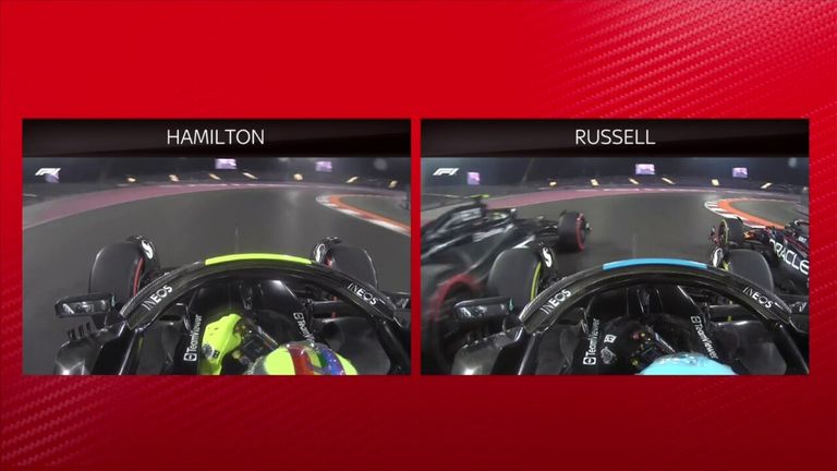 Sky F1's Karun Chandhok takes a closer look at the Mercedes opening lap collision between Russell and Hamilton