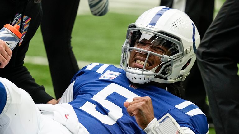 Indianapolis Colts quarterback Anthony Richardson was banged up yet again