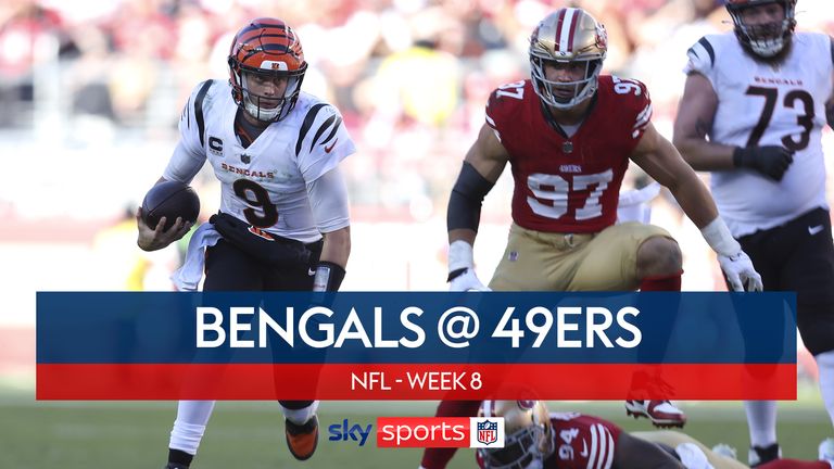 Highlights of the Cincinnati Bengals against the San Francisco 49ers from Week 8 of the NFL season