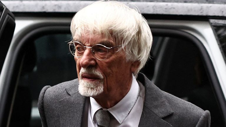 Bernie Ecclestone arrives at Southwark Crown Court on Thursday