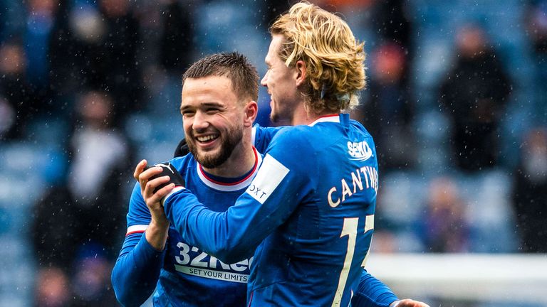 Will Nicolas Raskin (left) be fit to play alongside Todd Cantwell for Rangers on Saturday?