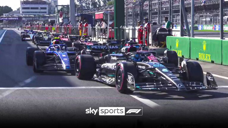 Max Verstappen and George Russell are under investigation for stopping in the pit lane causing a traffic jam during Q1 of the Mexico City GP.