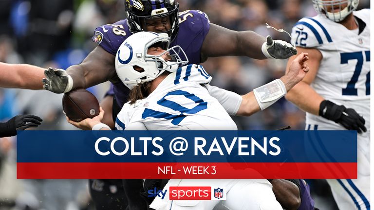 Highlights of the Indianapolis Colts against the Baltimore Ravens in Week Three of the NFL season