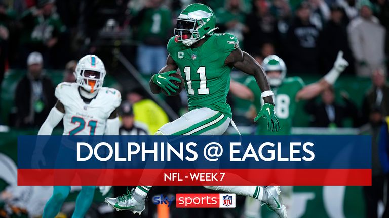 Highlights of the Miami Dolphins up against Philadelphia Eagles in Week Seven of the NFL.