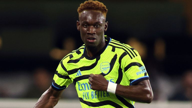 WASHINGTON, DC - JULY 19: Arsenal forward Folarin Balogun (26) in action during the 2023 MLS All-Star Game between the MLS All-Stars and Arsenal on July 19, 2023, at Audi Field in Washington, DC. (Photo by Daniel Kucin Jr./Icon Sportswire) (Icon Sportswire via AP Images)