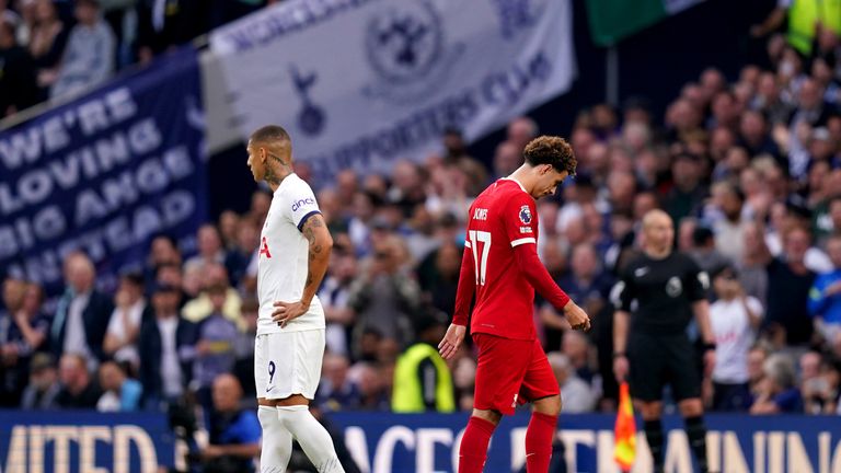 Gary Neville and Jamie Redknapp felt Liverpool&#39;s Curtis Jones was unfortunate to be given a straight red card for his challenge on Yves Bissouma.