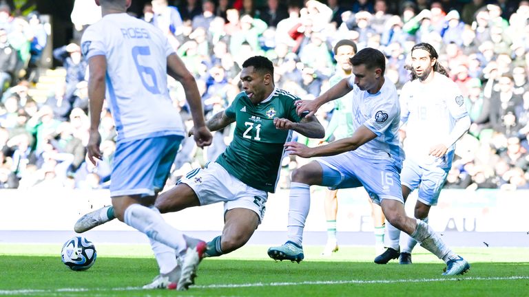 Josh Magennis scores Northern Ireland&#39;s second goal