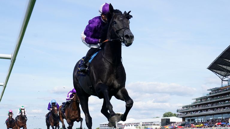 King Of Steel winning at Royal Ascot under Kevin Stott