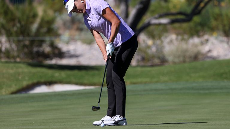 Lexi Thompson puts on the second green as she gets round under way