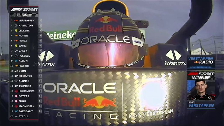 Max Verstappen wins the Austin Sprint, becoming the first driver to win three sprints in one season.