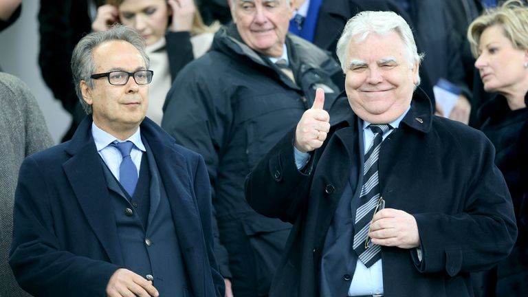 Moshiri and chairman Bill Kenwright in happier times