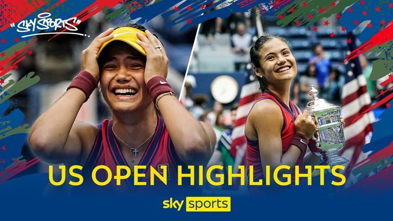 Emma Raducanu, of Britain, reacts after defeating Leylah Fernandez during the women&#39;s singles final of the 2021 US Open